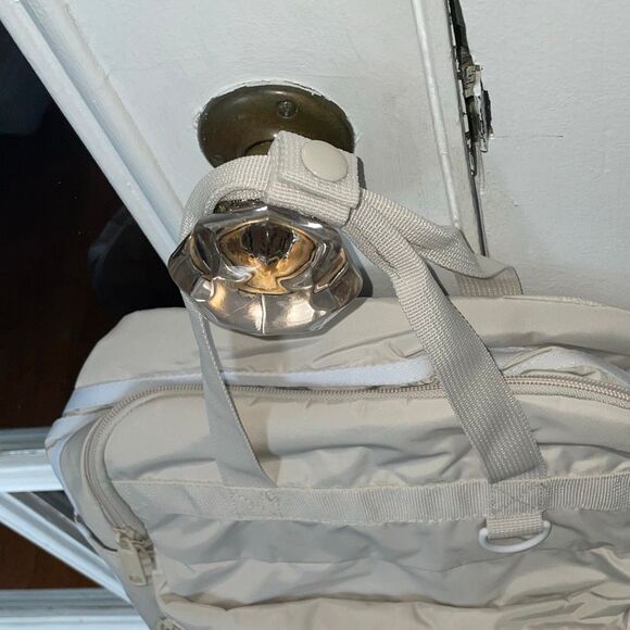 Unisex adidas Essentials 2 Alumina Backpack book bag beige & white preowned - Picture 4 of 16